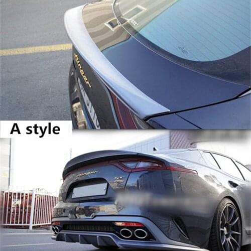Use for KIA Stinger spoiler real glossy carbon fiber rear wing R style sport accessories body kit Stinger rear spoiler