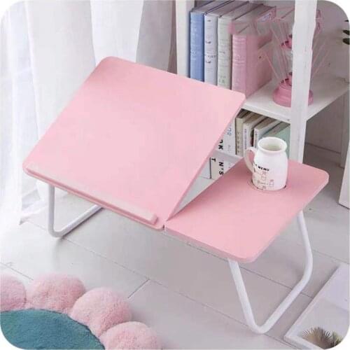 Компьютерный стол Bed Small Table Lovely Folding Laptop Desks Dormitory Student Lazy Desk Bay Window Bedroom Sitting Girl Heart