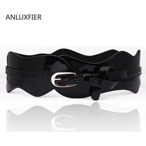 H9800 Women Wide Decorative Waist Belt Korean Wave Irregular High Quality Fashion Luxury Waistband Girl Casual Simple Waistseal