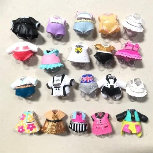 10pcs original different lol clothes dress for 8cm lol baby plastic doll cute diy accessories for girls toy random send