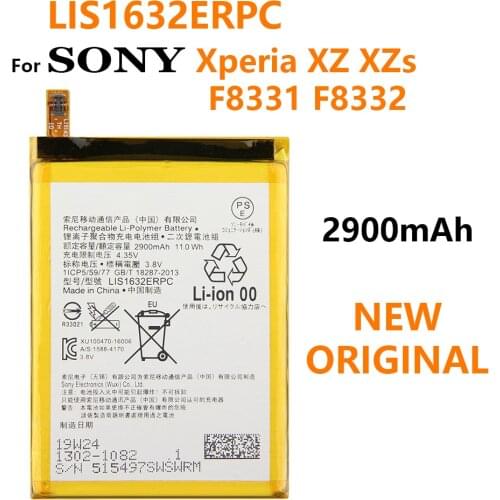 100% Genuine Replacement Batteria For SONY Xperia XZ F8331 F8332 DUAL XZs G8323 LIS1632ERPC Phone Battery 2900mAh+tracking code
