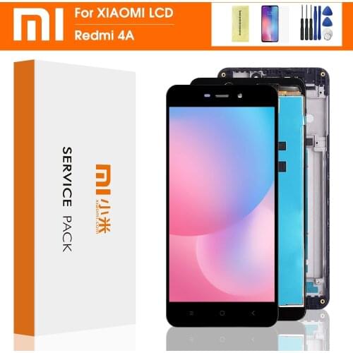 100% Tested LCD display For Xiaomi Redmi 4A Touch Screen Digitizer Assembly Frame Replacement with Free Tempered Glass