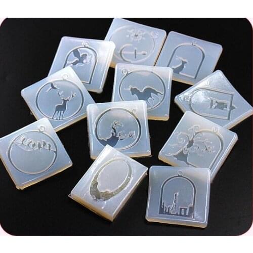 14 style for choose Transparent Silicone Mold for jewelry frame animals pendant Resin Silicone Mould handmade epoxy resin molds