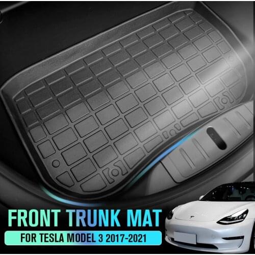 2021 New Car Front Trunk Storage Mat For Tesla Model 3 Cargo Tray Trunk TPE Waterproof Pads Model3 2017-2021