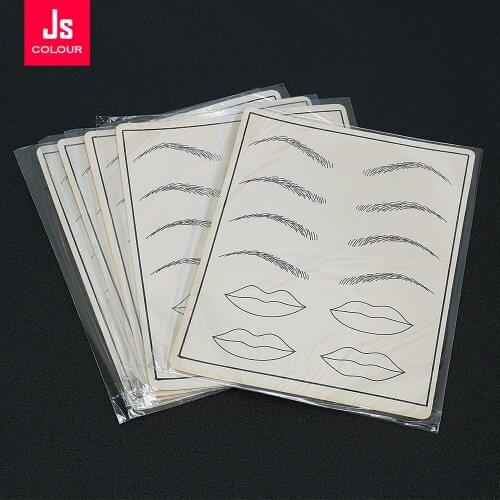 3/5/10/15pcs Eyebrow Practice Skin Tattoo Lip Eyeliner Synthetic Makeup Exercise Liner Microblading Body Art Упражнение кожи