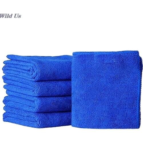 5Pcs Fabulous Great Blue Wash Cloth Car Auto Care Microfiber Cleaning Towels