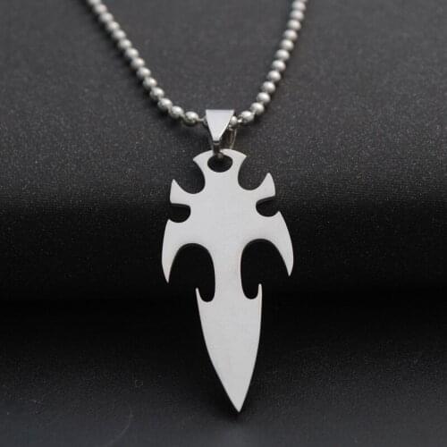 10 Stainless steel arrow dart ax charm pendant necklace weapon sea god trident lucky super hero sword dart necklace jewelry