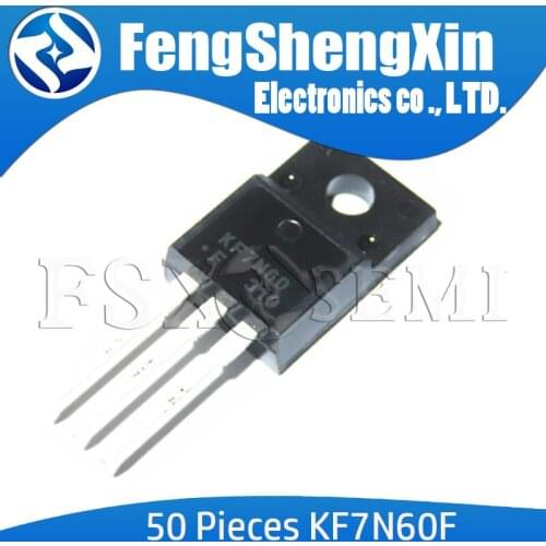50PCS KF7N60 TO220 KF7N60F TO-220 7N60 TO-220F 600V 7A N CHANNEL MOS FIELD EFFECT TRANSISTOR