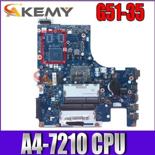 Akemy BMWQ3 BMWQ4 NM-A401 5B20J22962 Main Board For Lenovo Ideapad G51-35 Laptop Motherboard A4-7210 CPU