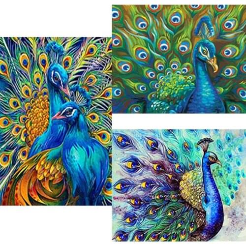 5D DIY Diamond Painting Peacock Diamond Embroidery Animal Full Square Round Drill Rhinestones Crafts Scenery Home Decor Art Gift