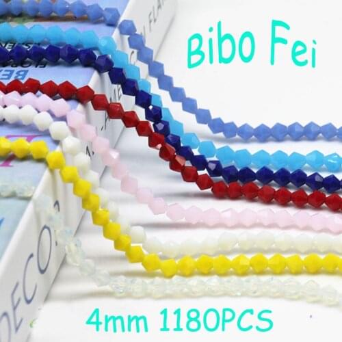 Free Shipping multi color 4mm 1180PCS Czech Glass crystal beads,Bicone crystal beads, bracelet necklace Jewelry Making