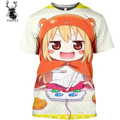 Umaru-chan 3D Print Harajuku Short Sleeve T-shirt Unisex Casual Tee Clothing Streetwear Fashion Men T Shirts Anime Himouto! Y88