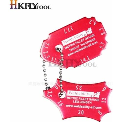 2Pcs/Set Stainless Steel Welding Gauge Key Pocket Gage Weld Seam Test Ulnar Inspection Ruler Welding Tools