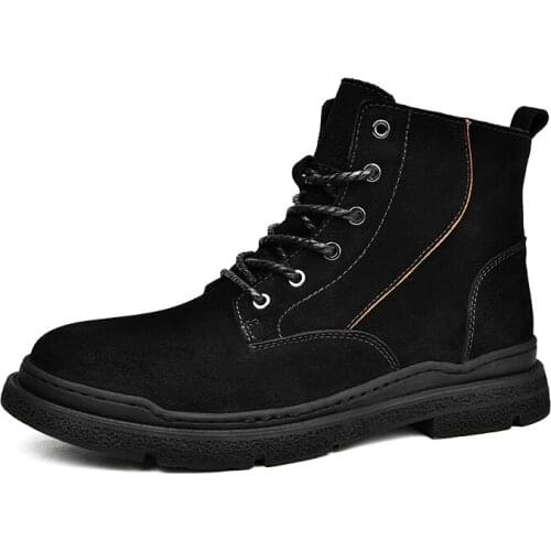 Men Boots 2021 Fashion Shoes for Men Comfy Man Boots Genuine Cow Leather Mens Shoes High Quality Man Shoes Casual Boots