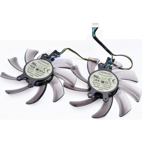 Original T129215SU 85mm 12V 0.50A 4Pin For ZOTAC GTX650Ti Boost-2GD5 GTX660-2GD5 HA Graphics Card Cooling Fan