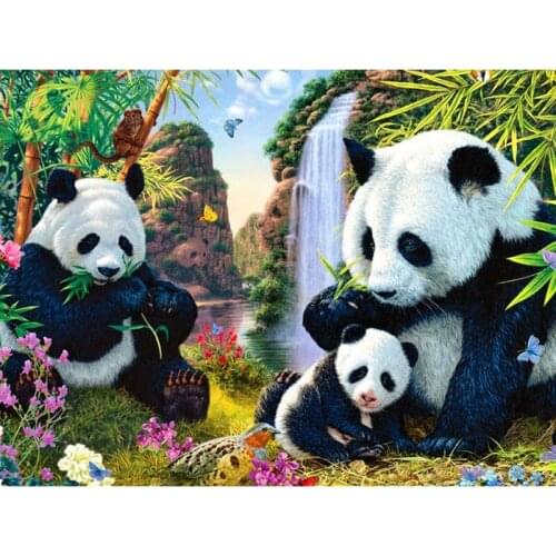 Full Square drill Diamond painting Cross stitch Cute panda Diamond embroidery Mosaic decoration