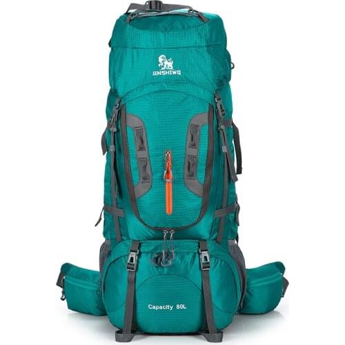 Large Capacity 80L Camping Climbing Trekking Backpack Outdoor Hiking Waterproof Nylon Bags Sports Travel Aluminum Frame Racksack