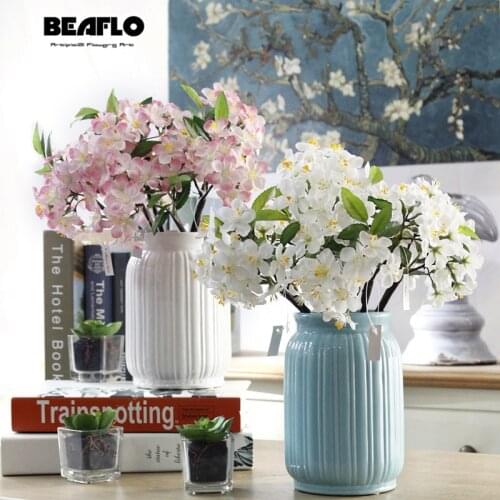 1 Bunch Silk flower Artificial cherry flowers Fake Artificiales DIY Flores Romantic for Wedding Party Home Decoration