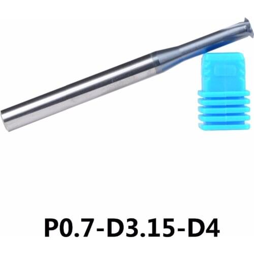 Tungsten carbide alloy Single teeth thread milling cutter 1pc P0.7*d3.15*D4 threading end mills single tooth cutting tools