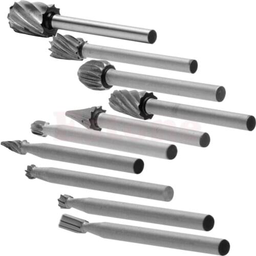 10PC Rotary File Electric Grinding Polishing Head Engraving Cutter DIY Wood Tool H02