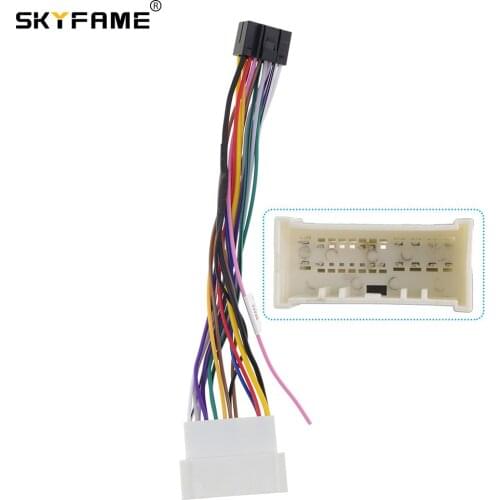 SKYFAME 16Pin Car stereo Wire Harness For HYUNDAI Elantra CERATO SANTAFI Power cables