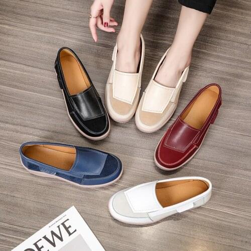 2021 Autumn New Universal Low-Top Casual round Toe Daily Fashion Solid Color Flat Heel Womens Shoes Comfortable Shoes