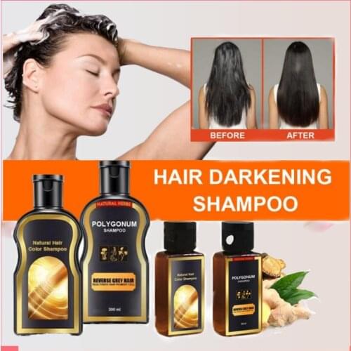 30ml Grey Reverse Hair Color Shampoo Polygonum Multiflorum Anti-dandruff/black Hair Care/Natural Repair Shampoo Hair Care TSLM1