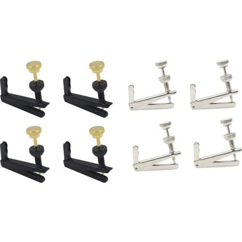 4 Pieces Metal Tune Adjusters String Instrument Changing /4-1/2 Violin