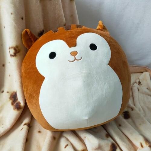 40CM Lovely Creative Simulation Forest Animal Doll Squirrel Down Cotton Cushion Pillow Childrens Gift