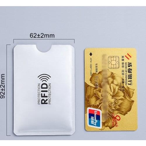 5pcs Anti Rfid Card Holder NFC Blocking Reader Lock ID Bank Card Case Protection Metal Credit Card Holder F052