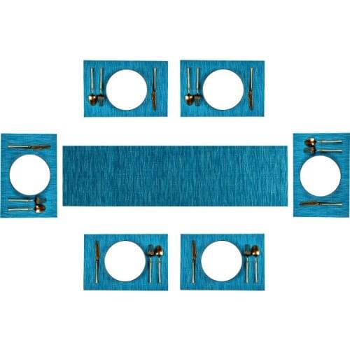 7pcs/set European and American Hotel Household Insulation Meal Mat Washable Table Runner Modern Home Decoration