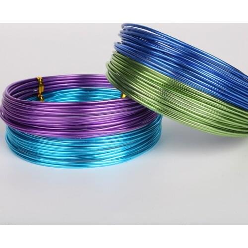 5M Anadized Aluminum Wire soft DIY jewelry craft versatile painted aluminium metal wire, Ni & Pb free - 15 gauge (1.5mm)