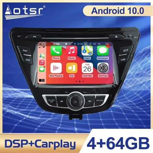 Android 10 PX5/PX6 Car Radio Audio HeadUnit DVD Multimedia Player GPS Navigation For Hyundai Elantra 2014+ Avante(MD) Carplay