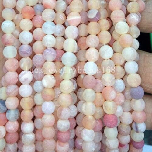 Free shipping Fashion Jewelry 6mm Beautiful Frost Dragon Veins Carnelian Round Loose Beads FG6820
