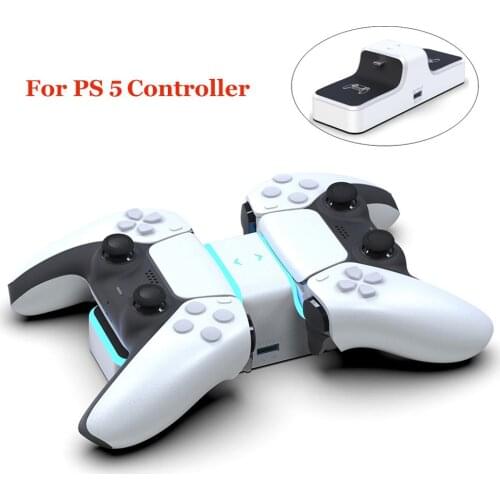 Dual USB Fast Charger for PS5 Controller USB A Ouput Charging Dock Station for Sony PlayStation5 Joystick DualSense Accessories