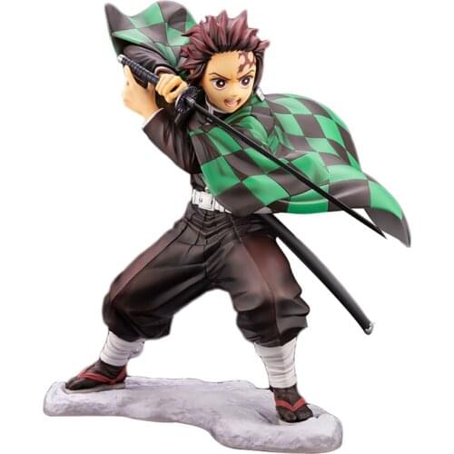 Kimetsu No Yaiba GK Action Figure Model Kamado Tanjirou Anime 18cm Oversize Pvc Collection Toys Brinquedos KO Figma Demon Slayer