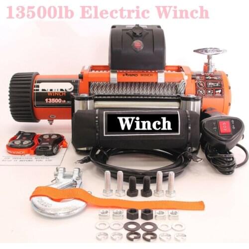 Winch car 12v 13500lb Electric Winch Heavy Duty ATV Trailer high tensile steel cable Remote Control Set Electric Winch