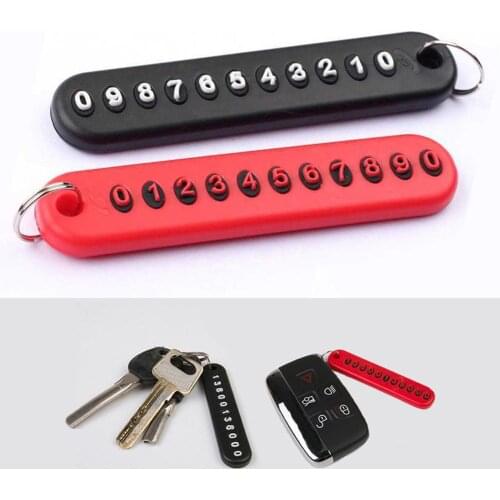 Anti-lost Auto Phone Number shell Plate Car Keychain Pendant Vehicle Card Keyring Key Chain Car Interior Decoration For Audi