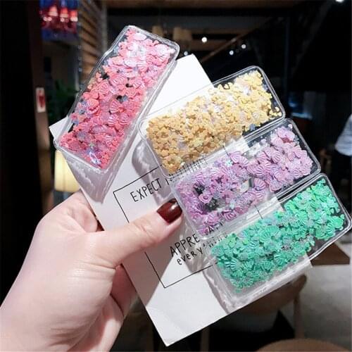 Korean Top Kids Glitter Rainbow Barrettes BB Hair Clips For Girls Hair Accessories Women Hairgrips Colorful Sequins Hairpin