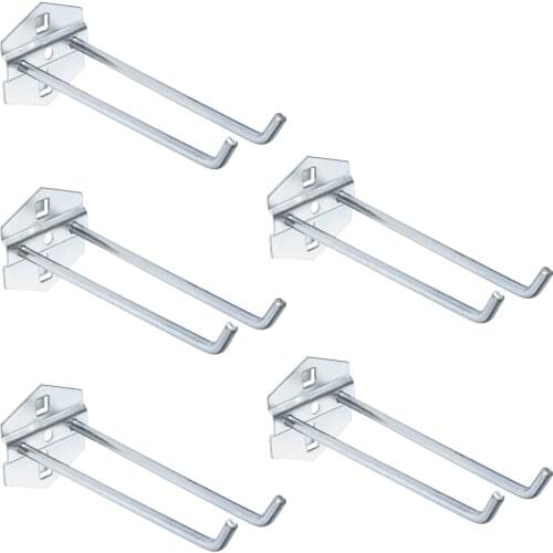 DRELD 5PCS Tool Hanging Hook Metal Display Rack Metal Shop Good Shelf Hooks Thickening Hole Plate Household Kitchen Hooks 150MM