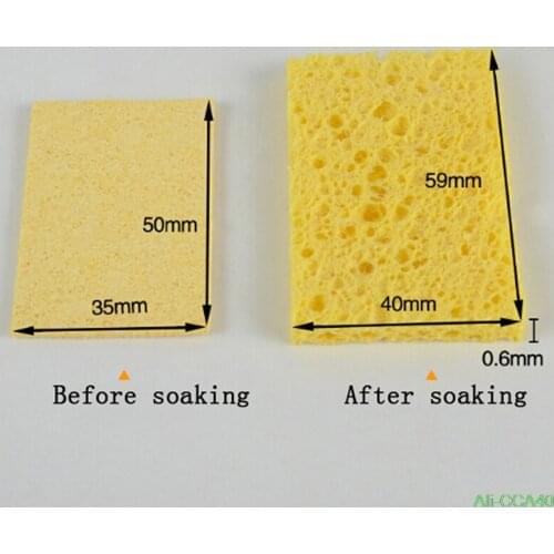 Hot! 10pcs/lot High Temperature Resistant Heatstable Thick Replacement Sponges Soldering Iron Cleaning Welding Acc