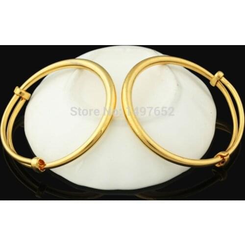 Fashion Dubai Gold Baby Bangle Jewelry For Boys Girls18K Gold Color Ethiopian/African Kids Bangles Bracelet Jewelry
