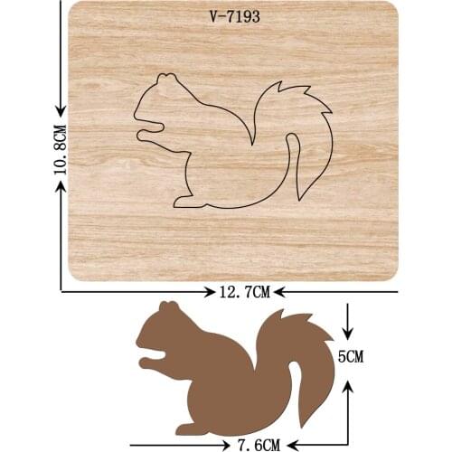 New squirrel wooden dies cutting dies for scrapbooking Multiple sizes V-7193