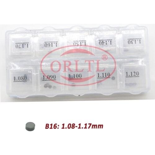 ORLTL 50Pcs B16 High Speed Steel Fuel Injector Washer Shims And Common Rail Diesel Adjustment Gaskets Size 1.08mm-1.17mm