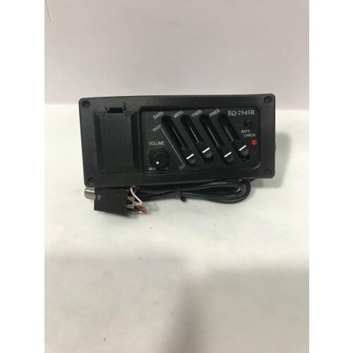 Professional 4 Band Acoustic Preamp Amplifier Guitar Pickup EQ 7545R Piezo Pickup 6.5MM Output Acoustic Guitar Accessories