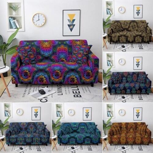 Psychedelic Style Elastic Sofa Cover Divination Hand Sofa Slipcover Spandex Sofa Covers For Living Room Sectional Couch Cover