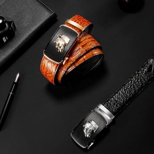 2021NEW Leopard head Metal buckle man fashion luxury genuine leather Belt designer Belt Automatic buckle business affairs Belt