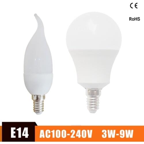 Led lamp e14 3w led bulb e14 5w 7w 9w 220v 230v 240V ampoule bombillas lampadas led e14 for home Energy Saving lamp table lamp