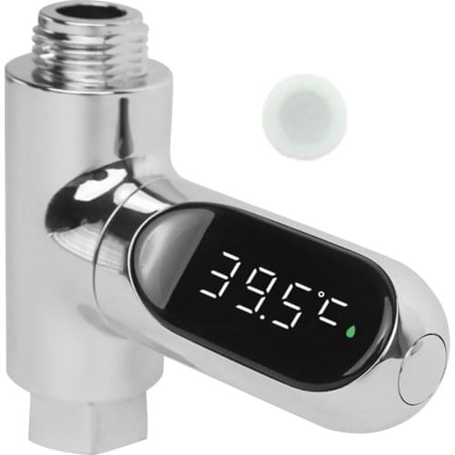 LED Display Water Shower Thermometer Self-Generating Electricity Water Temperature Monitor Energy Smart Meter thermometer