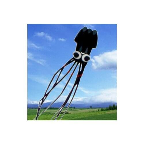 Volant fish inflatable Weifang octopus squid kite black cartoon elves nylon outdoor toys children animal single line kite kids